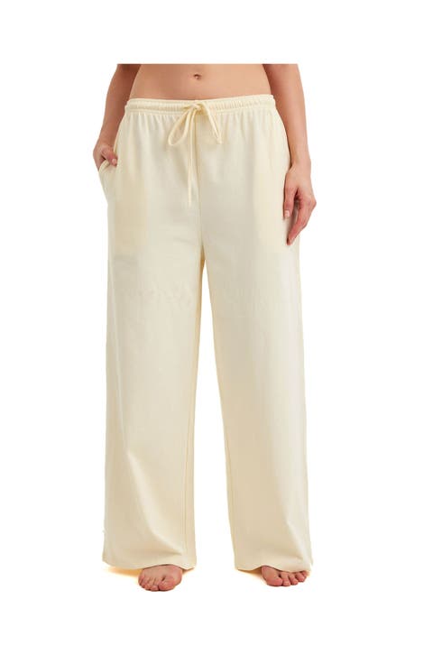 Summer Lounge Cotton Wide Leg Pant