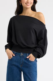 BP. Off the Shoulder Sweatshirt