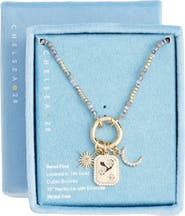 Chelsea28 Demi Fine Cubic Zirconia Bead Star Charm Necklace