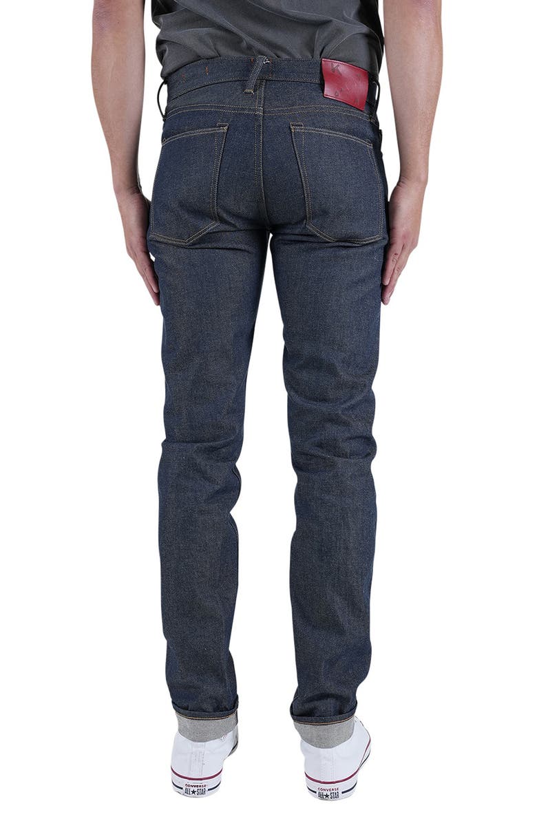 HIROSHI KATO Pen Slim 12.5-Ounce Natural Slub Jeans, Alternate, color, Indigo Raw