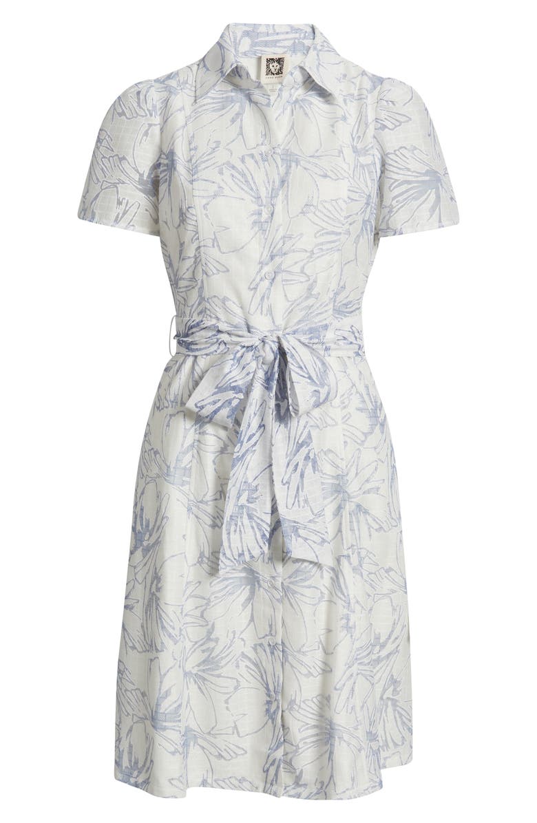 Anne Klein Floral Short Sleeve Shirtdress, Alternate, color, 