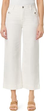 CURVE APPEAL French Riviera 27-Inch High Rise Crop Wide Leg Jeans