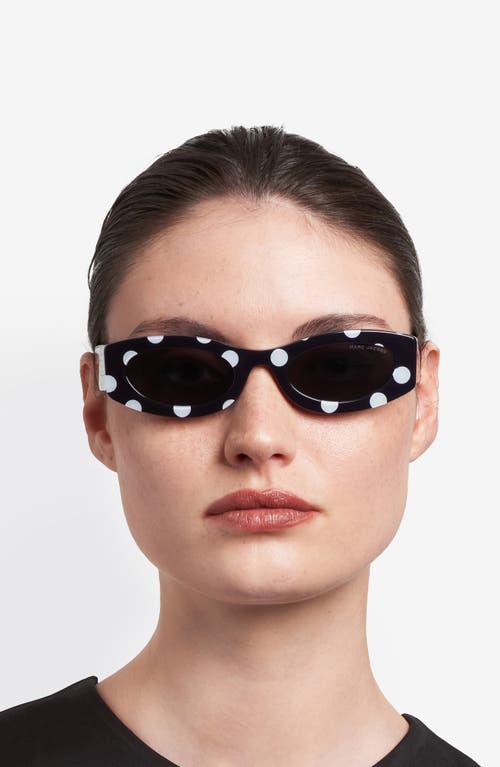 Marc Jacobs 51mm Oval Sunglasses In Black