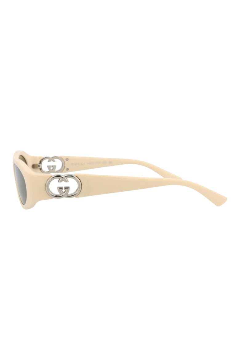 54mm Oval Sunglasses, Alternate, color, IVORY IVORY GREY