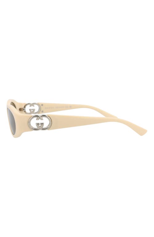 Gucci 54mm Oval Sunglasses In Gray