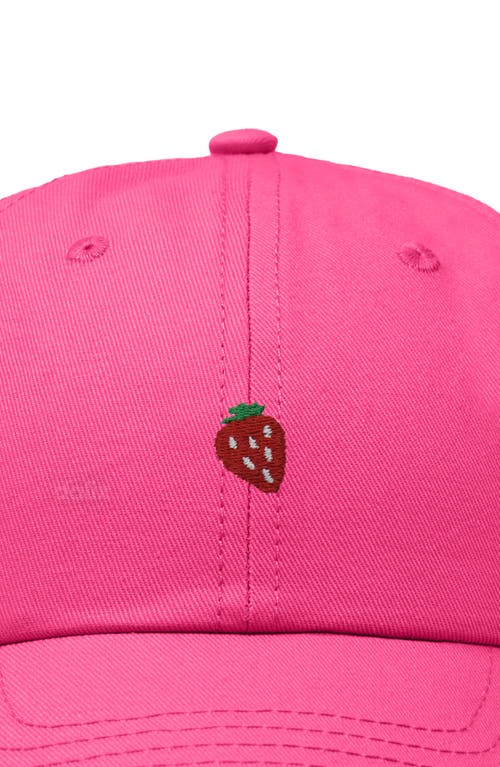 Dalix Lil Strawberry Dad Cap In Pink