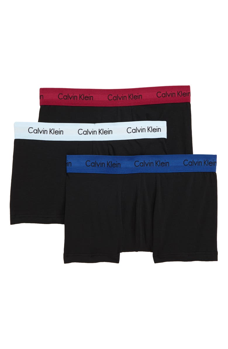 Calvin Klein 3-Pack Stretch Cotton Low Rise Trunks, Main, color,