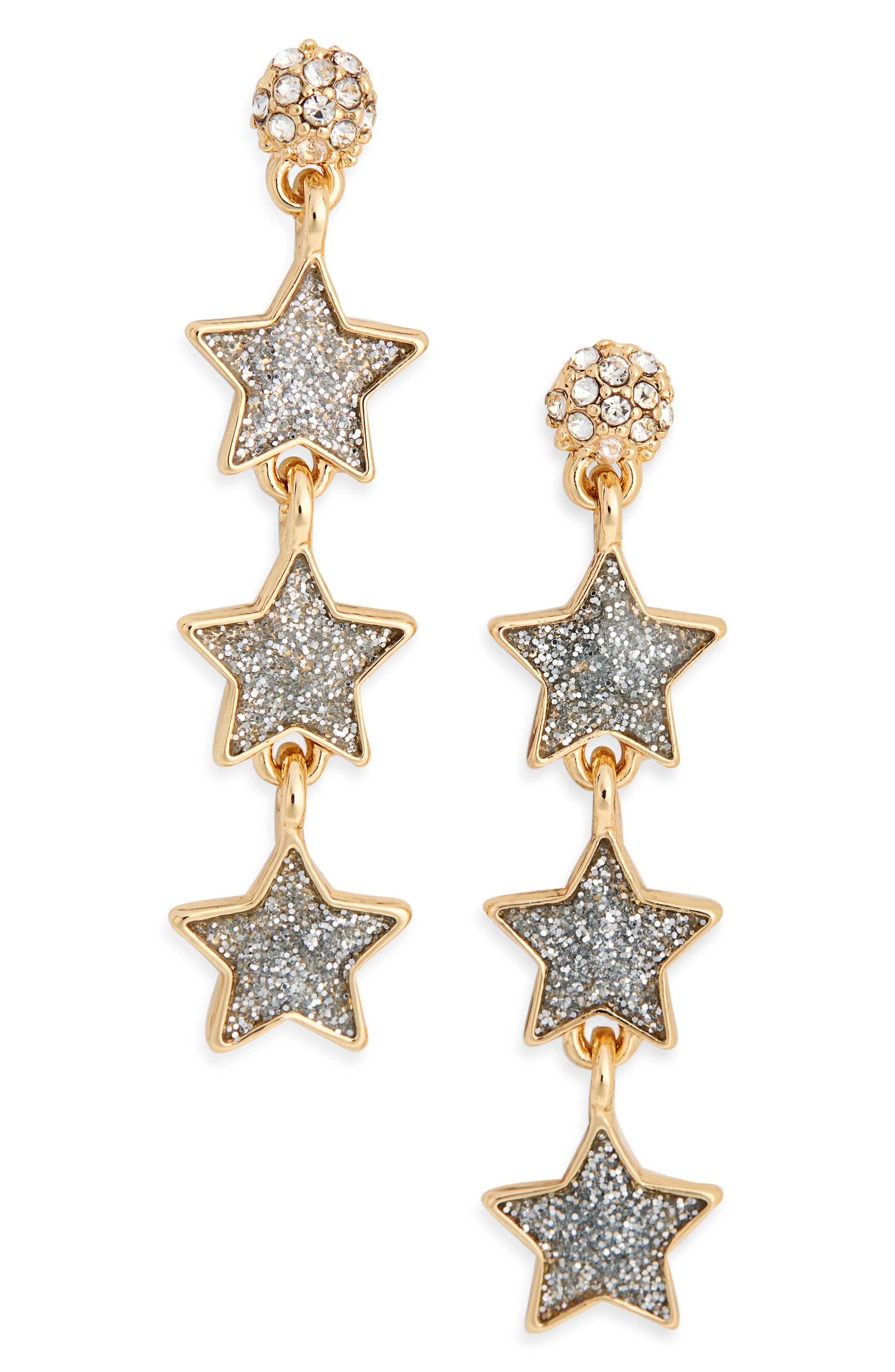 Leith Star Linear Drop Earrings