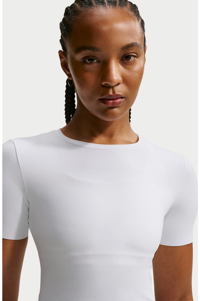 Zenvy Dri-FIT Short-Sleeve Top, Alternate, color, WHITE/ BLACK