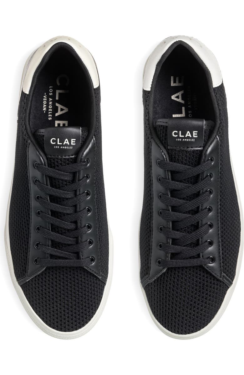 CLAE Bradley Knit Low Top Sneaker, Main, color, Black White Cactus