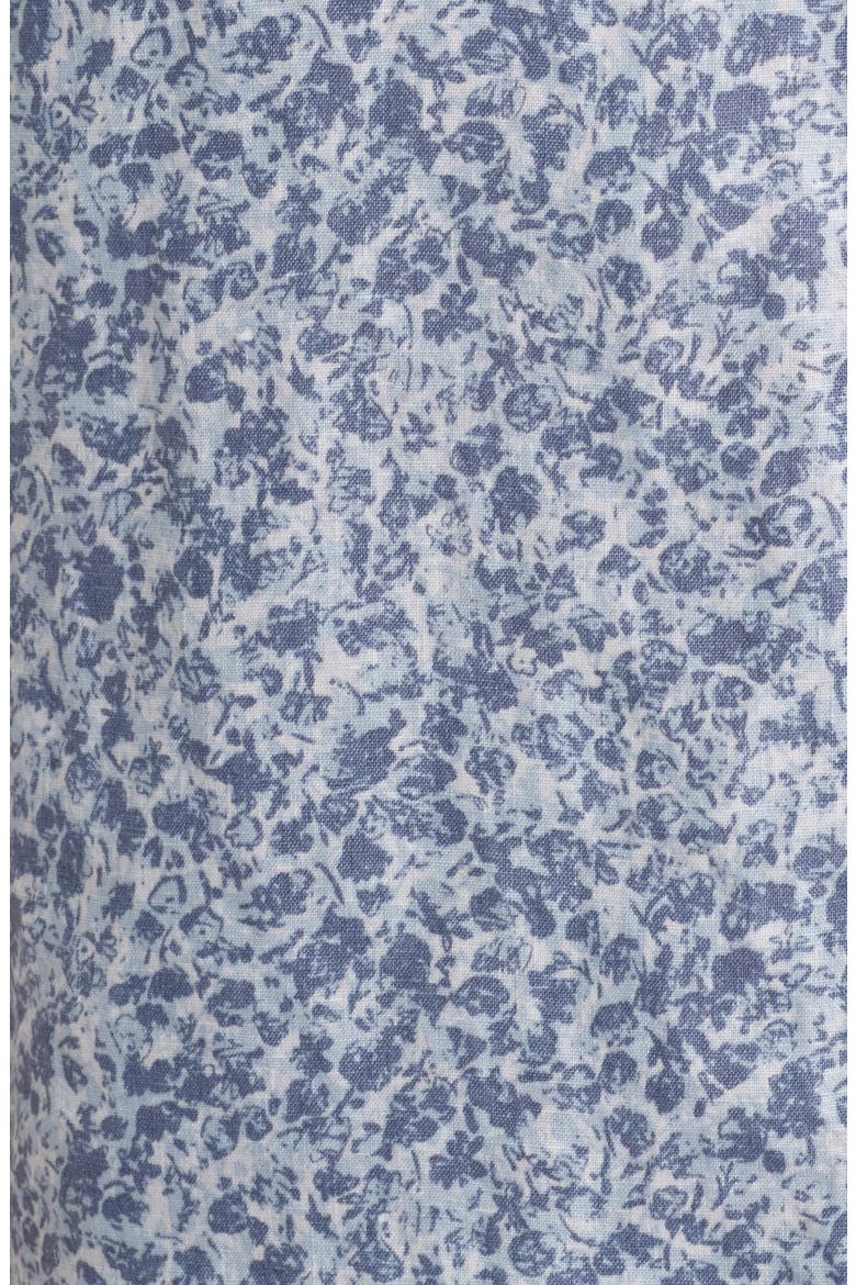Abstract Print Short Sleeve Linen Button-Up Shirt, Alternate, color, BLUE QUENTIN DITSY