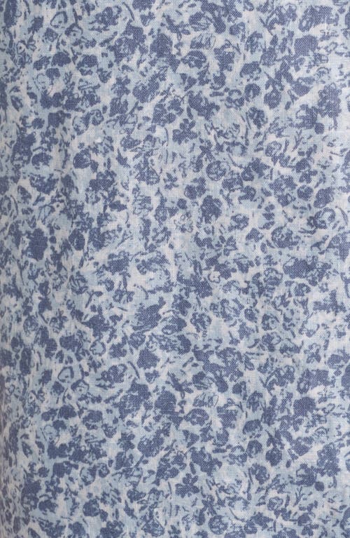 Nordstrom Abstract Print Short Sleeve Linen Button-up Shirt