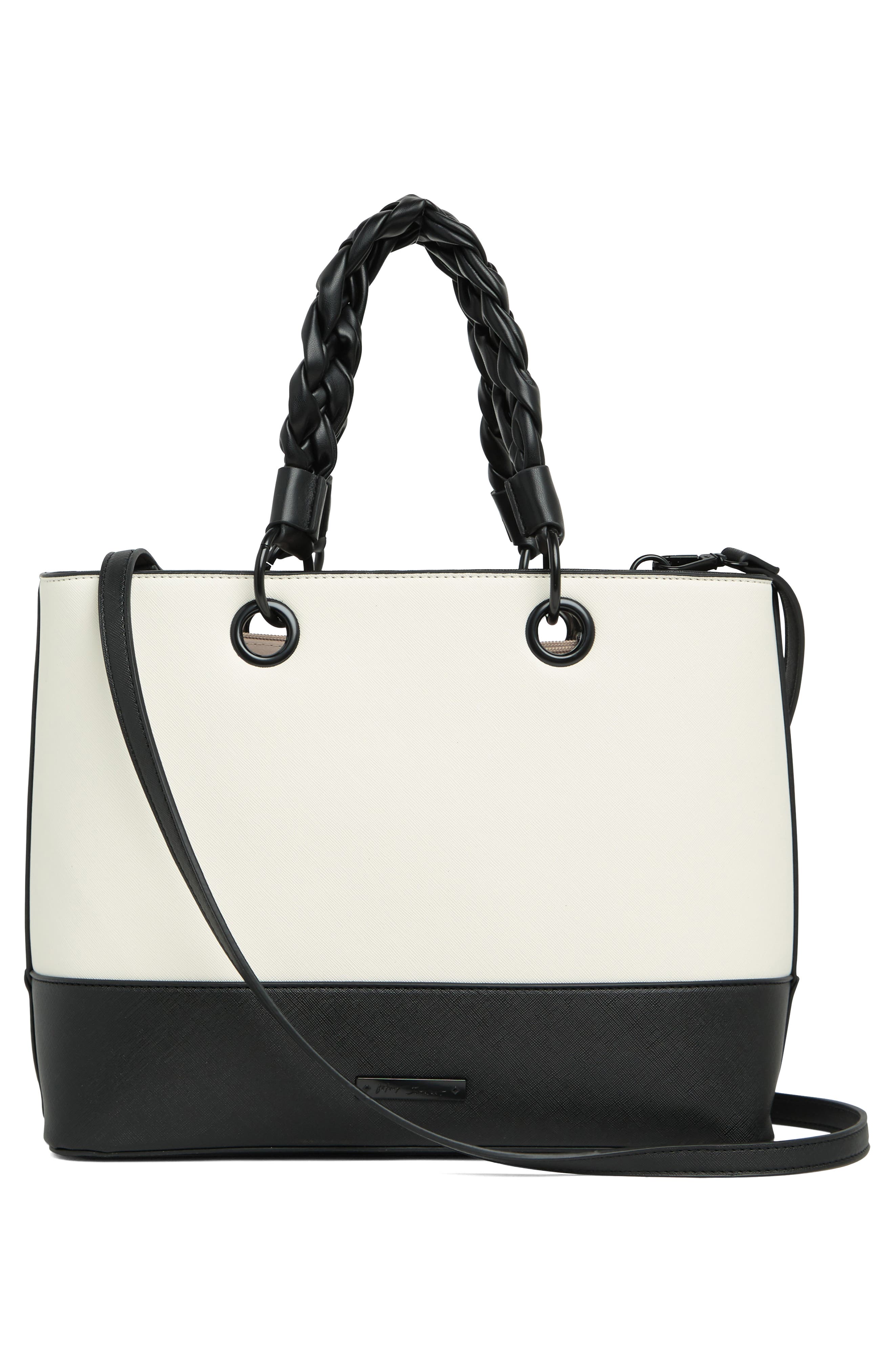 Betsey Johnson Braided Top Handle Tote Bag, Alternate, color, 