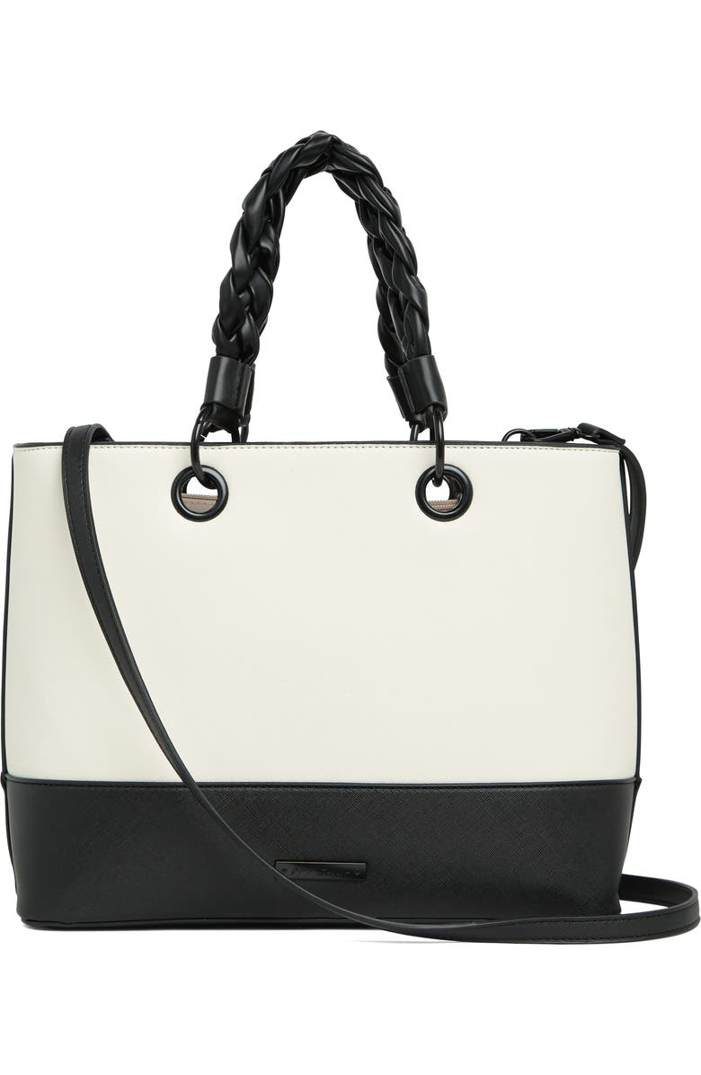 Betsey Johnson Braided Top Handle Tote Bag, Alternate, color,
