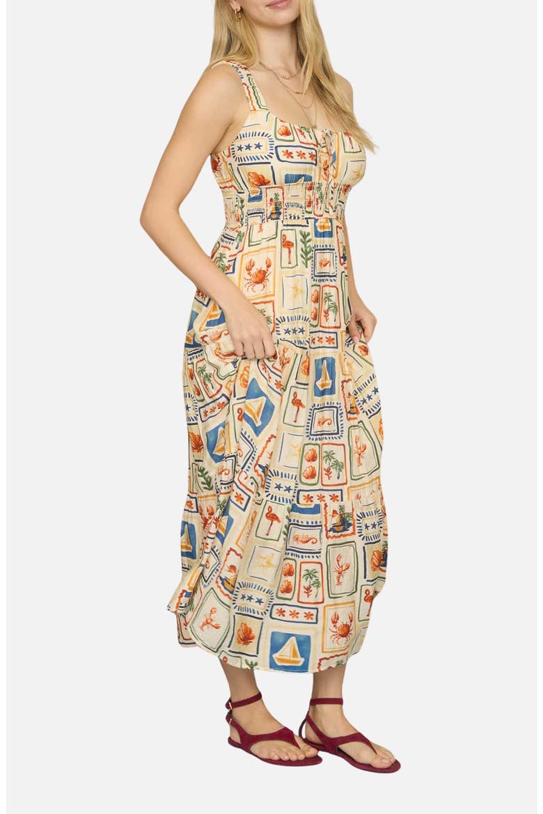 Mixed Print Sleeveless Maxi Dress, Alternate, color, OATMEAL MULTI