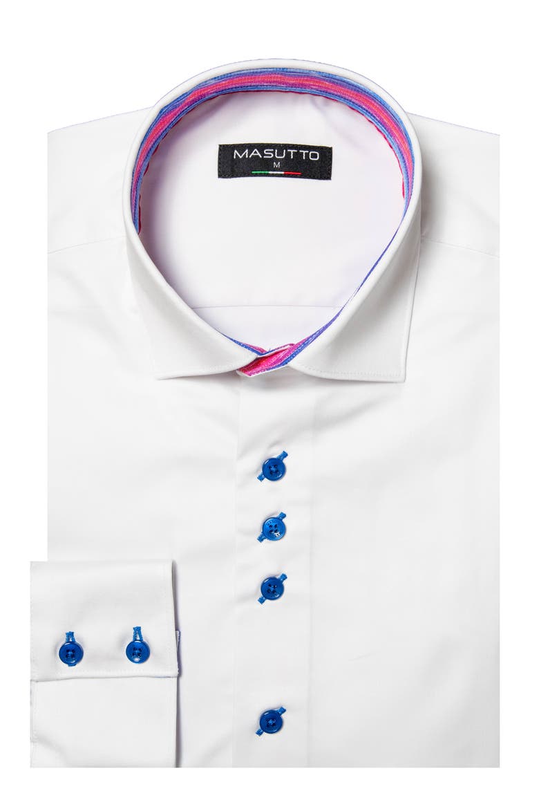 Lian Solid 3 Button-Up Long Sleeve Shirt, Main, color, White