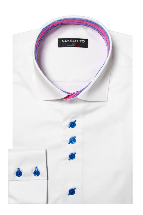 Lian Solid 3 Button-Up Long Sleeve Shirt