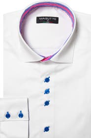 MASUTTO Lian Solid 3 Button-Up Long Sleeve Shirt