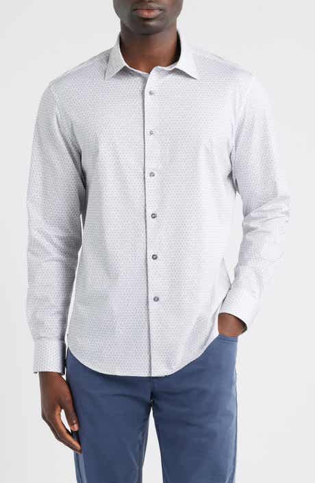 Bugatchi James OoohCotton® Dot Print Button-Up Shirt