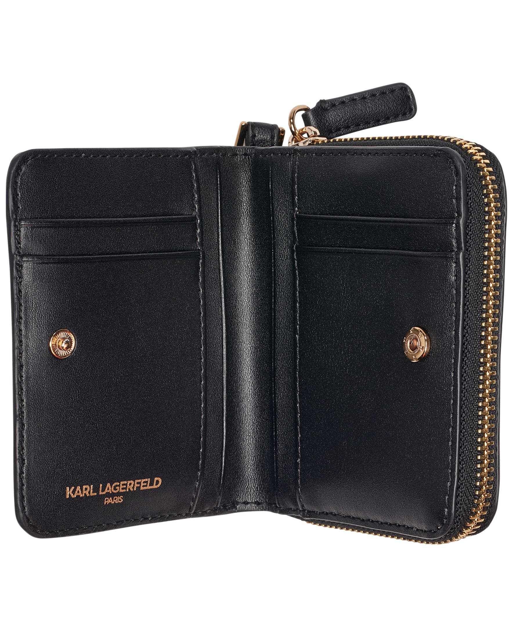 KARL LAGERFELD PARIS Meribel Wallet, Alternate, color, Black/Gold