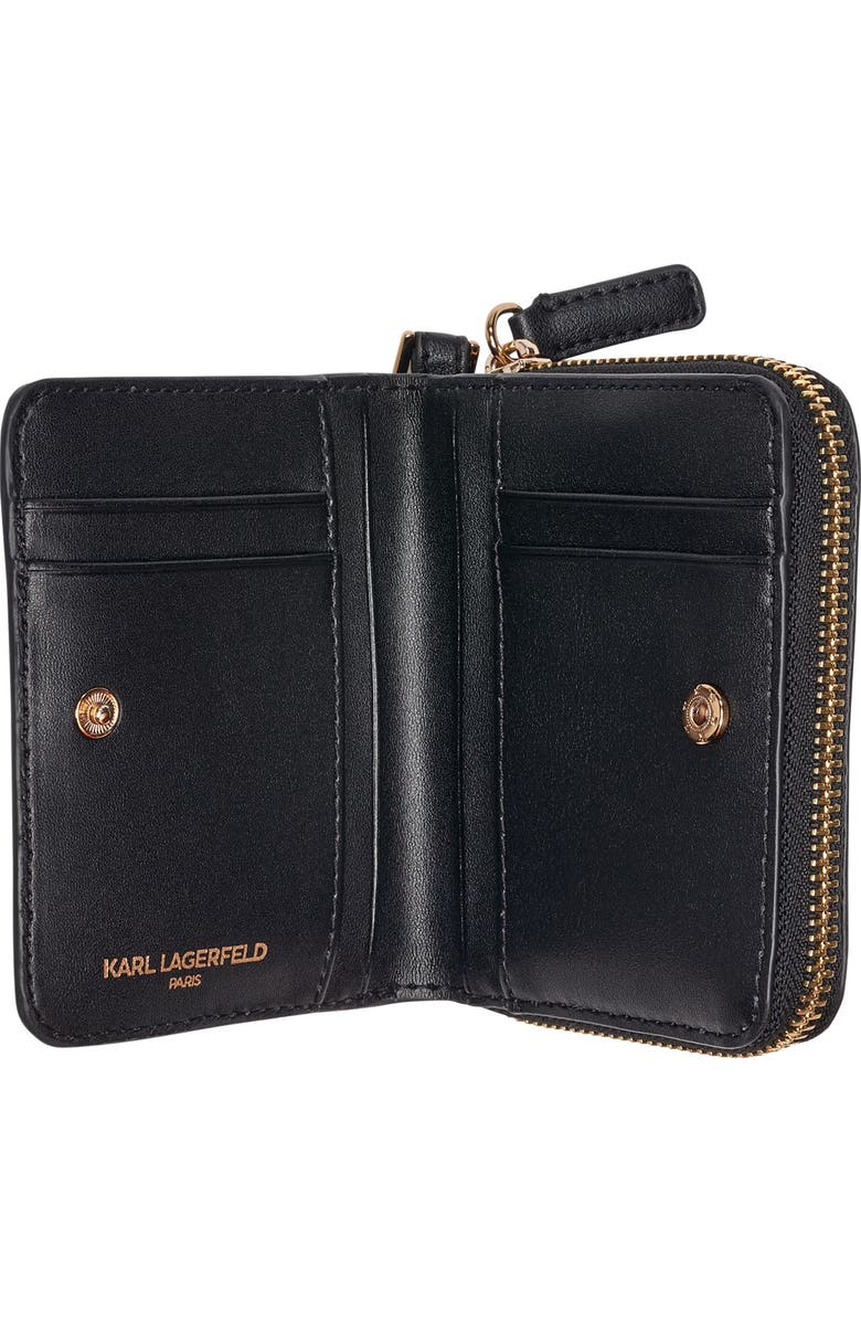 KARL LAGERFELD PARIS Meribel Wallet, Alternate, color, Black/Gold