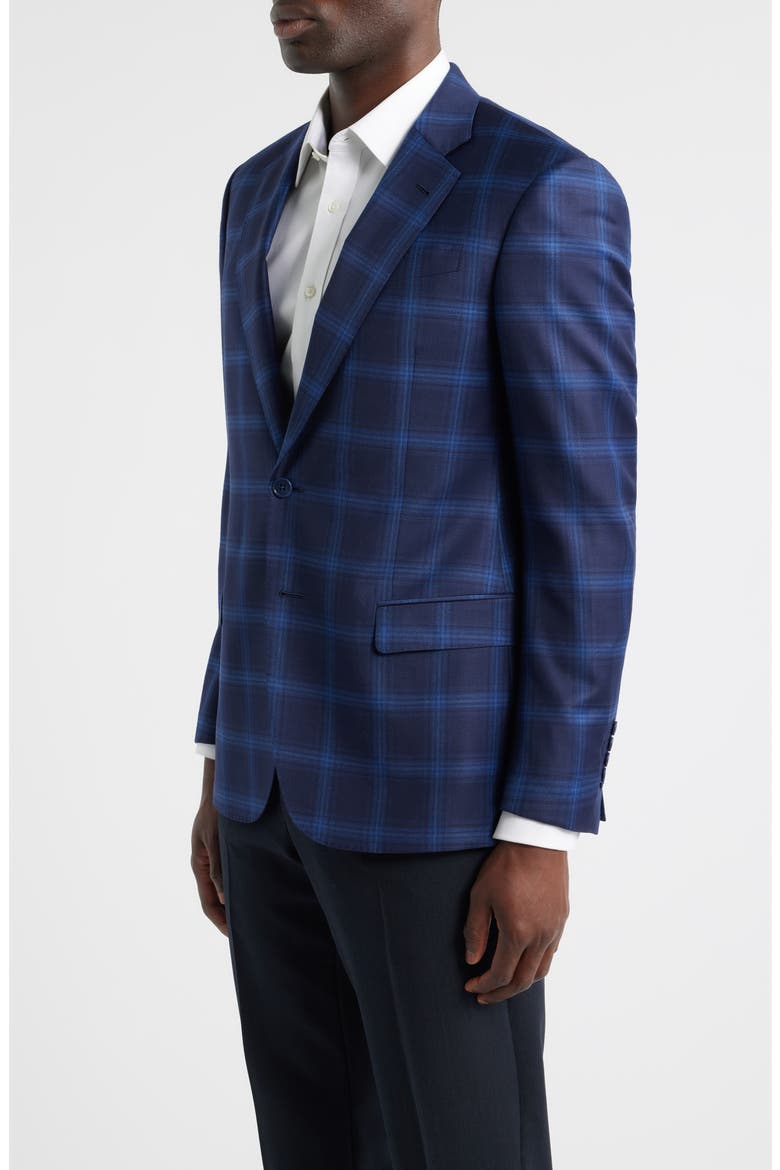 Navy Windowpane Check Virgin Wool Sport Coat, Alternate, color, NAVY