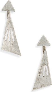 Karine Sultan Brushed Front/Back Drop Earrings