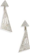 Karine Sultan Brushed Front/Back Drop Earrings