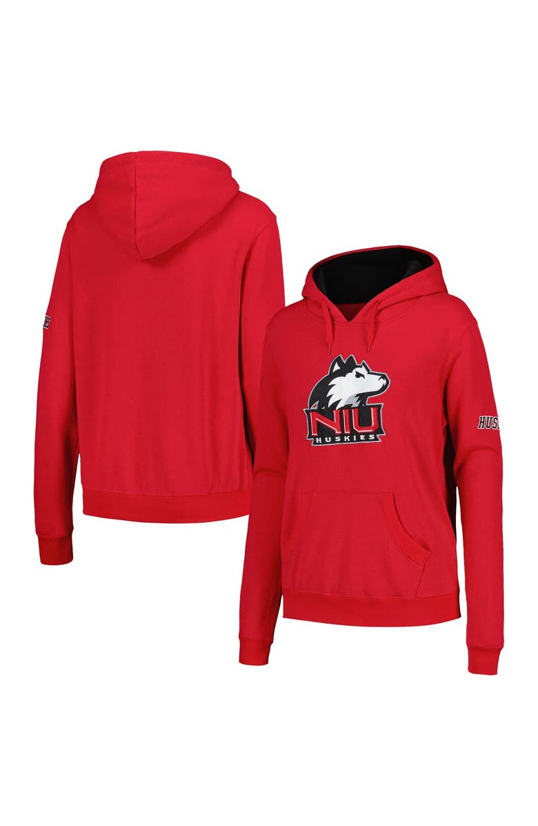 STADIUM ATHLETIC Women's Stadium Athletic Red Northern Illinois Huskies Big Logo Pullover Hoodie, Main, color, Red
