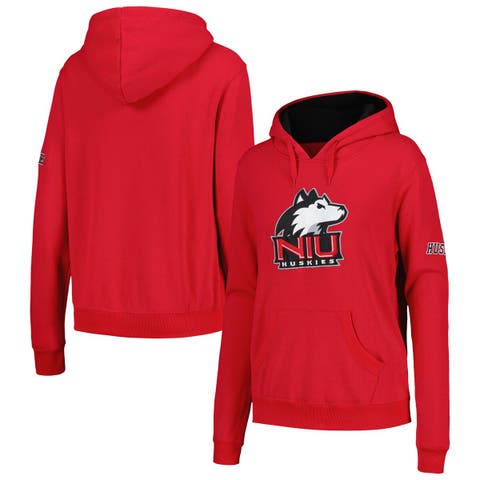 Women's Stadium Athletic Red Northern Illinois Huskies Big Logo Pullover Hoodie