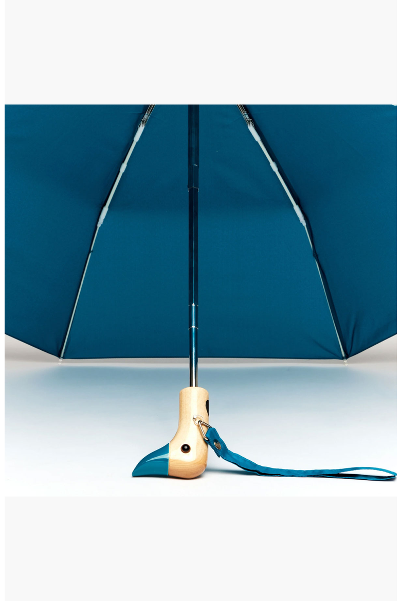 Eco-Friendly Compact Duck Umbrella, Alternate, color, Teal