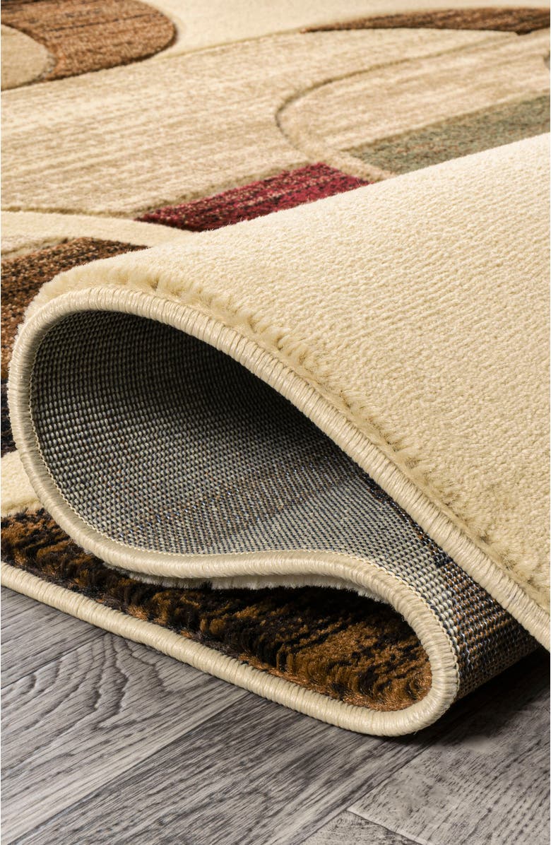 JONATHAN Y Tamara Retro Abstract Arches Area Rug, Alternate, color, Cream/Brown/Red