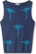 STAUD Arden Embroidered Palm Tree Top