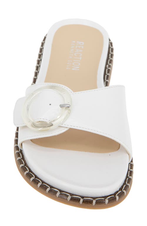 Reaction Kenneth Cole Syrena Buckle Slide Sandal In Ecru