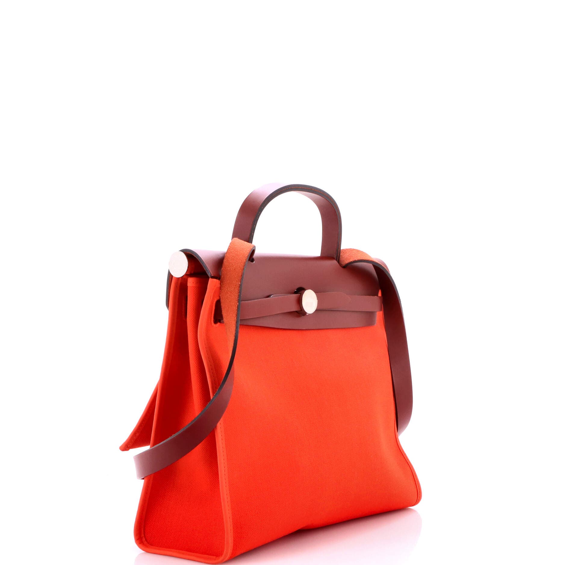 Pre-Owned Hermes Herbag Zip Leather and Toile 31, Alternate, color, Mecano