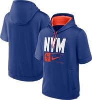 Nike Men's Nike Royal New York Mets Tri Code Lockup Short Sleeve Pullover Hoodie