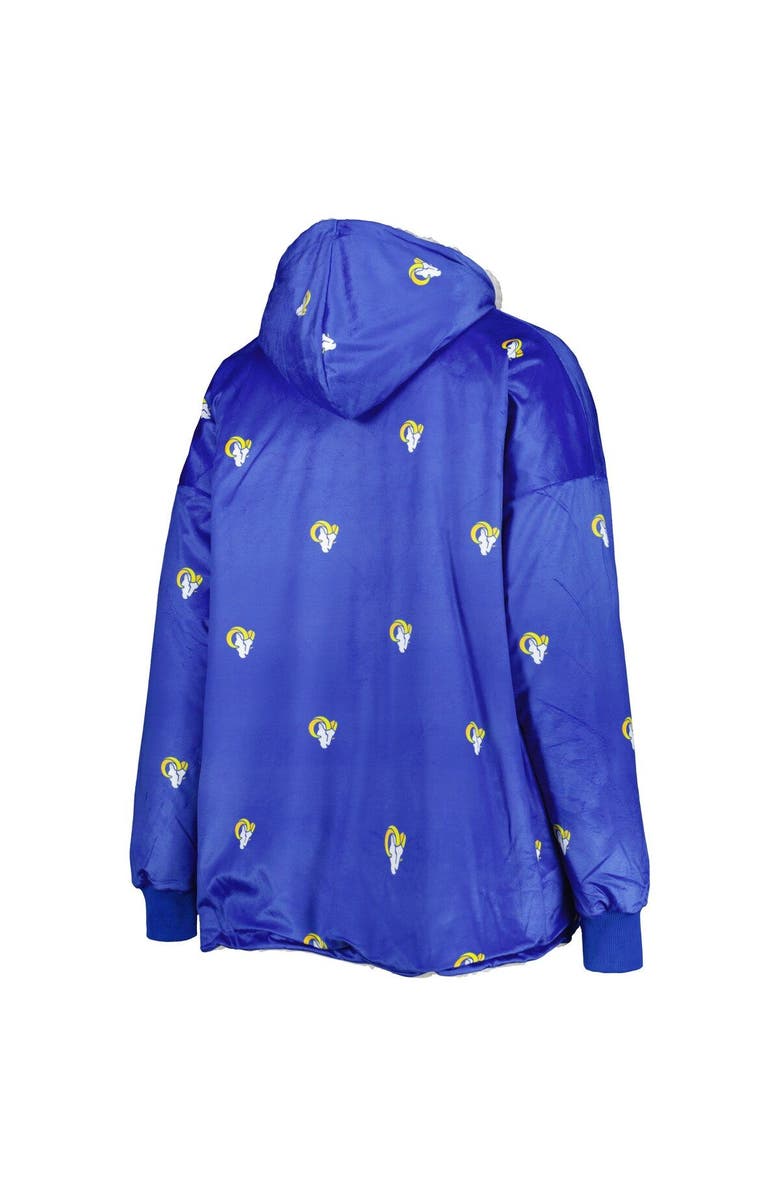 FOCO Los Angeles Rams Repeat Print Reversible Hoodeez, Alternate, color, Royal