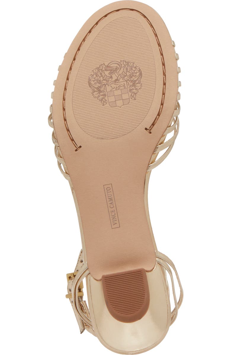 Vince Camuto Maura Ankle Strap Sandal, Alternate, color, Egyptian Gold