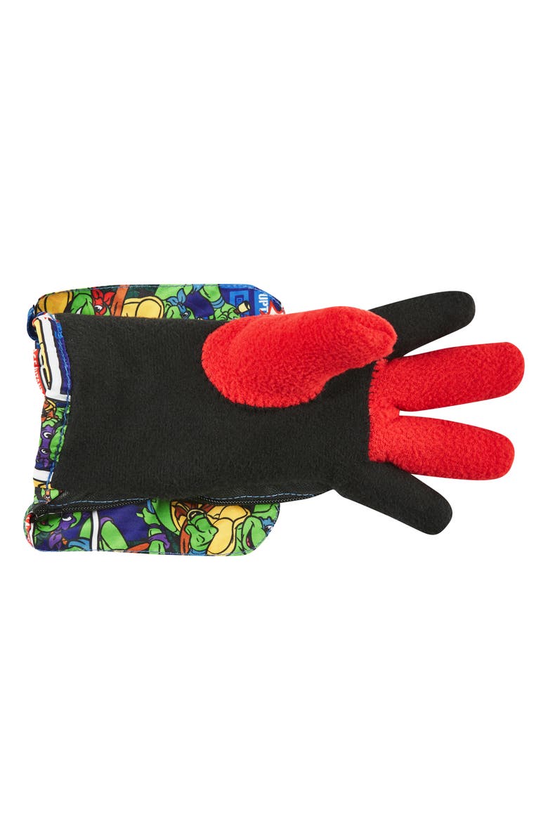 Andy & Evan Kids' x Teenage Mutant Ninja Turtles Comic Book Gloves, Alternate, color, 