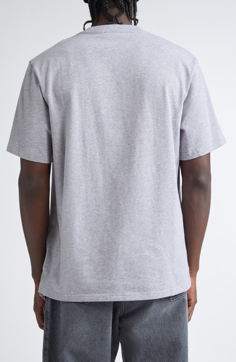 JW Anderson Embroidered Logo Cotton T-Shirt, Alternate, color, Grey Melange