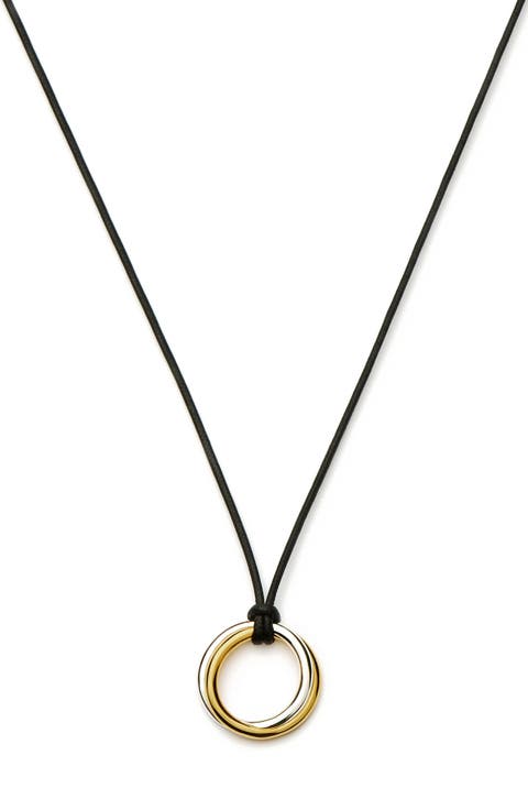 Lucy Williams Entwine Circle Pendant Necklace