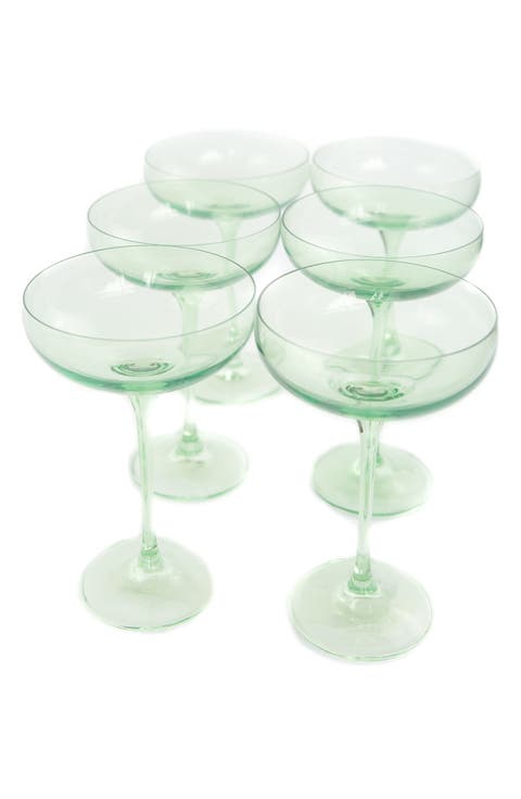 Set of 6 Stem Coupes