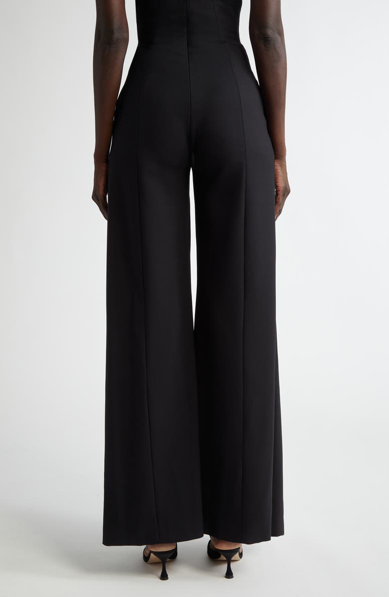 Carolina Herrera Hollywood V-Waist Stretch Wool Pants, Alternate, color, 