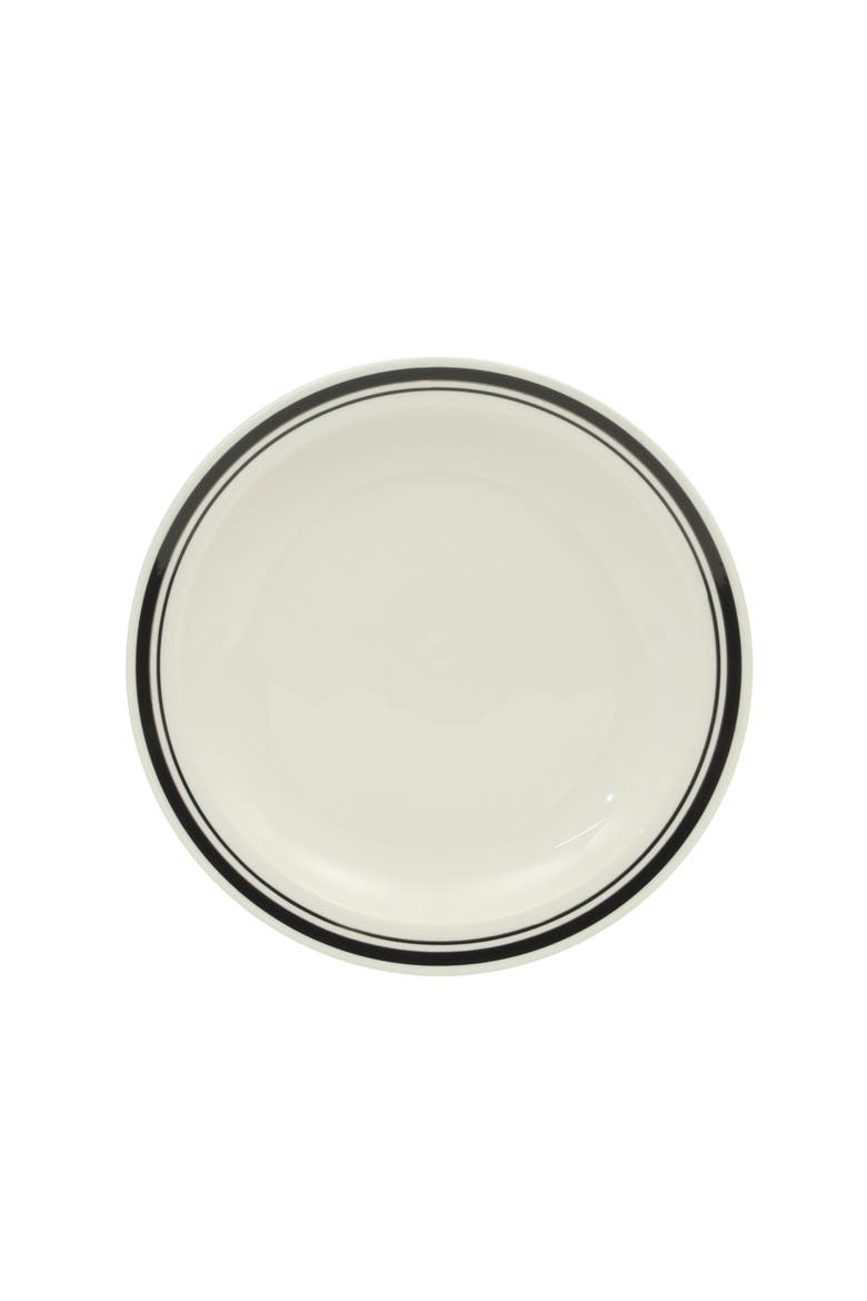 Hometown Diner Porcelain Dinnerware Set, Alternate, color, White with Black Rim