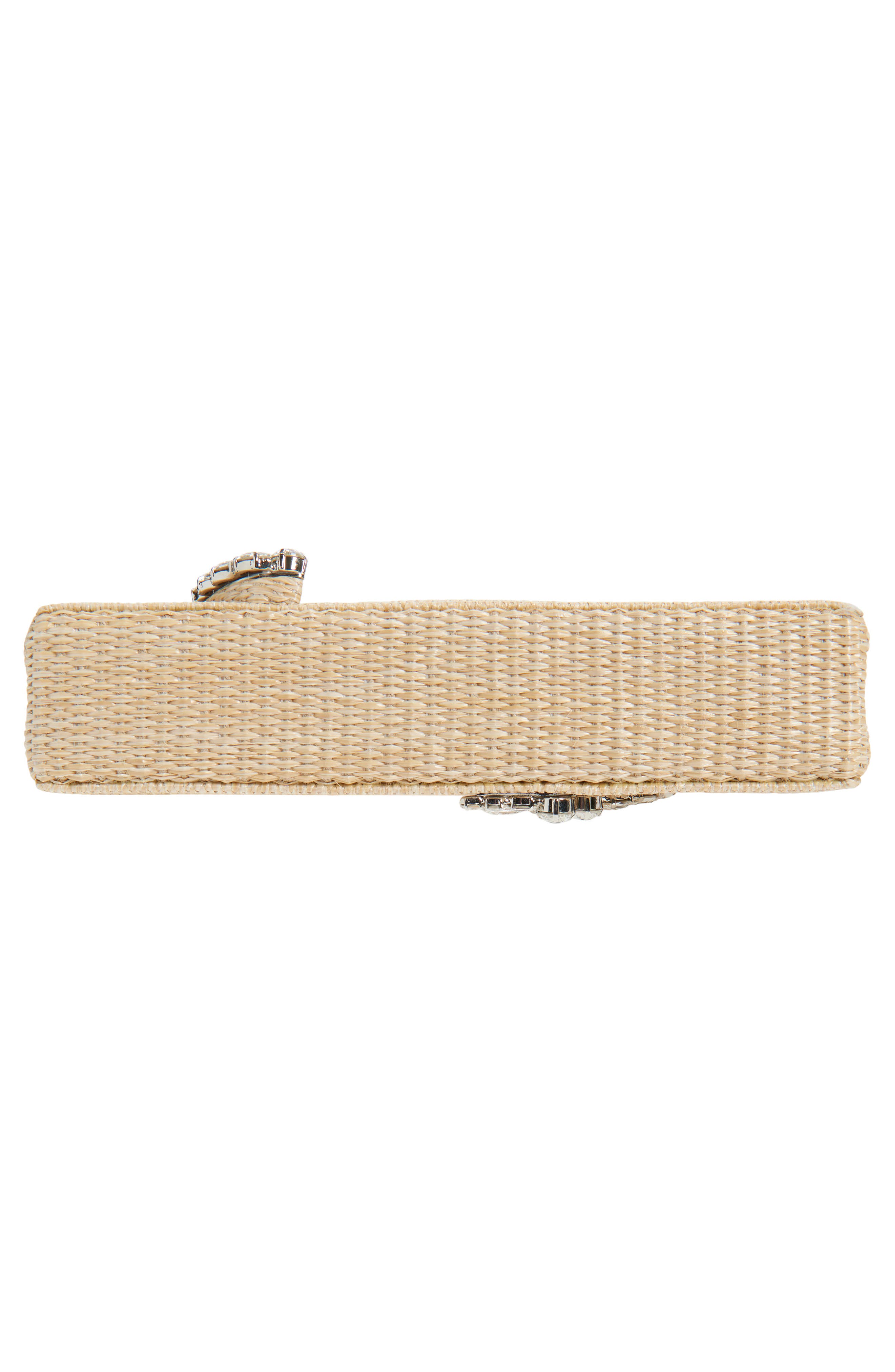 L’alingi Karma Crystal Handle Clutch, Alternate, color, Beige