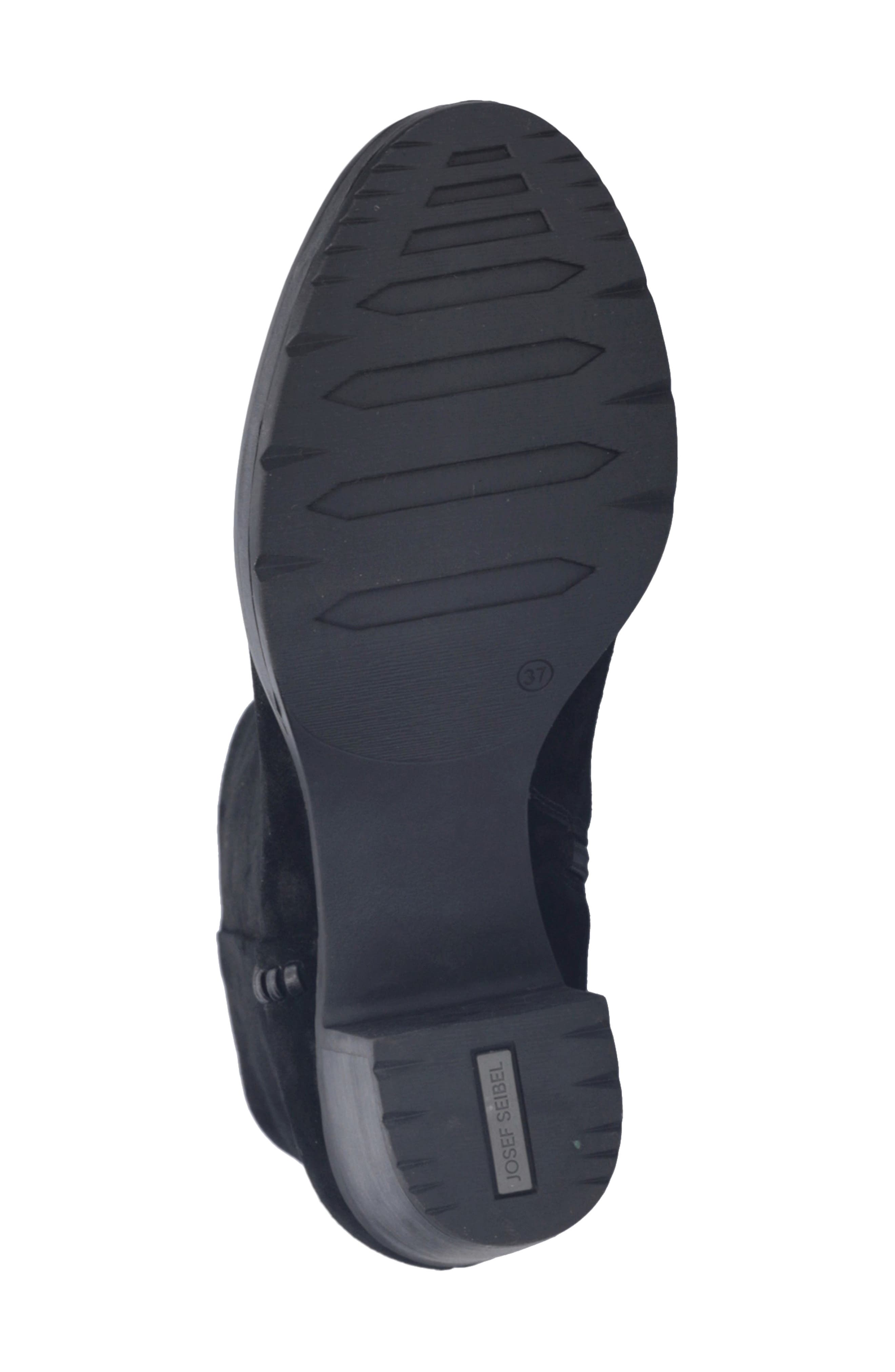 Gloria 10 Leather Bootie, Alternate, color, BLACK