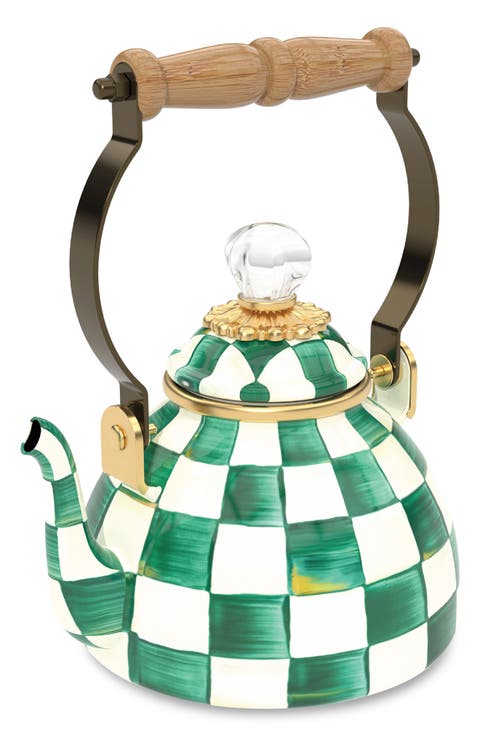 Emerald Check 1-Quart Tea Kettle