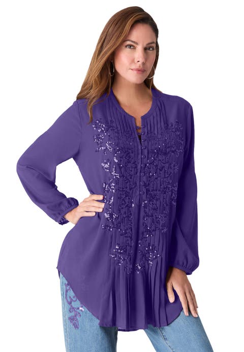 Sequin Floral Tunic