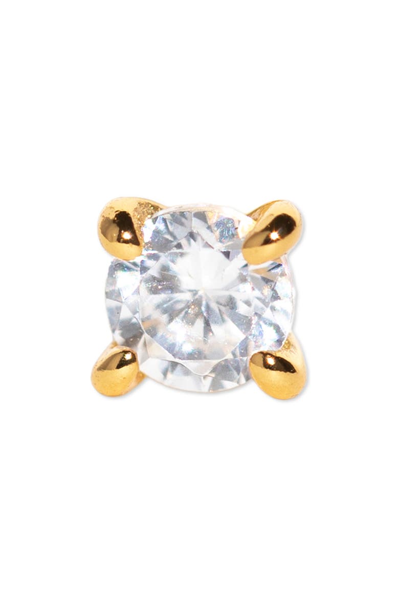 Dainty Brilliance Flat Back Earring, Alternate, color, GOLD