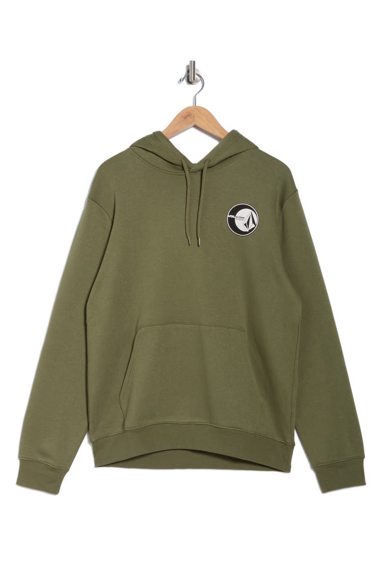 Volcom Downhill Cotton Blend Hoodie, Alternate, color, Wintermoss